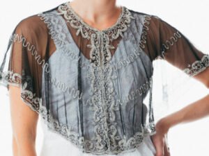 Beaded special occasion shrug - Grey